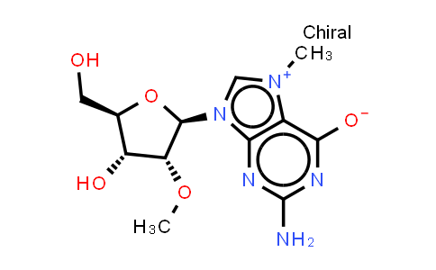 CAS No. 1125657-23-9, 2-amino-9-[(2R,3R,4R,5R)-4-hydroxy-5-(hydroxymethyl)-3-methoxy-tetrahydrofuran-2-yl]-7-methyl-purin-7-ium-6-olate