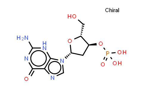 CAS No. 6220-62-8, [(2R,3S,5R)-5-(2-amino-6-oxo-3H-purin-9-yl)-2-(hydroxymethyl)tetrahydrofuran-3-yl] dihydrogen phosphate
