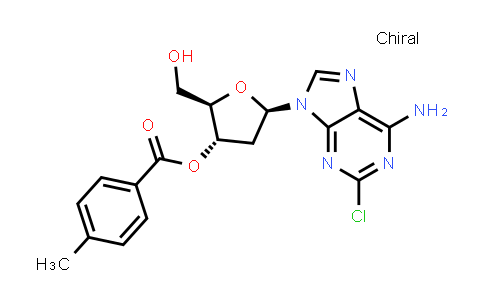 CAS No. 152463-98-4, [(2R,3S,5R)-5-(6-amino-2-chloro-purin-9-yl)-2-(hydroxymethyl)tetrahydrofuran-3-yl] 4-methylbenzoate