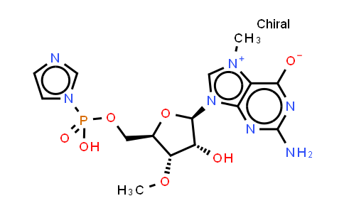 886884-22-6 | 2-amino-9-[(2R,3R,4S,5R)-3-hydroxy-5-[[hydroxy(imidazol-1-yl)phosphoryl]oxymethyl]-4-methoxy-tetrahydrofuran-2-yl]-7-methyl-purin-7-ium-6-olate