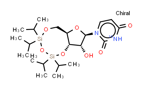 CAS No. 2940861-85-6, 1-[(6aR,8R,9R,9aS)-9-hydroxy-2,2,4,4-tetraisopropyl-6a,8,9,9a-tetrahydro-6H-furo[3,2-f][1,3,5,2,4]trioxadisilocin-8-yl](3¹⁵N)pyrimidine-2,4-dione