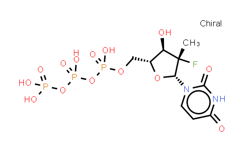 DY851402 | 1987945-06-1 | [[(2R,3R,4S,5R)-5-(2,4-dioxopyrimidin-1-yl)-4-fluoro-3-hydroxy-4-methyl-tetrahydrofuran-2-yl]methoxy-hydroxy-phosphoryl] phosphono hydrogen phosphate