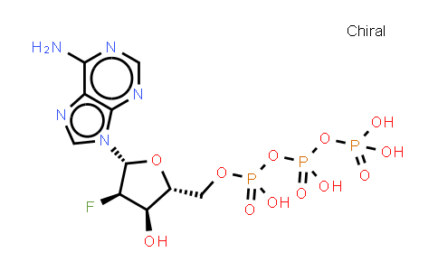 CAS No. 73449-07-7, [[(2R,3R,4R,5R)-5-(6-aminopurin-9-yl)-4-fluoro-3-hydroxy-tetrahydrofuran-2-yl]methoxy-hydroxy-phosphoryl] phosphono hydrogen phosphate