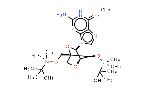 DY851411 | 2940861-48-1 | 2-amino-9-[(1R,3R,4R,7S)-7-[tert-butyl(dimethyl)silyl]oxy-1-[[tert-butyl(dimethyl)silyl]oxymethyl]-2,5-dioxabicyclo[2.2.1]heptan-3-yl]-1H-purin-6-one