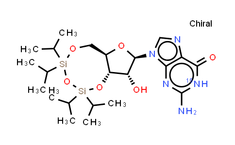 CAS No. 160350-63-0, 9-[(6aR,8R,9R,9aS)-9-hydroxy-2,2,4,4-tetrakis(propan-2-yl)-hexahydro-2H-furo[3,2-f][1,3,5,2,4]trioxadisilocin-8-yl]-2-amino-6,9-dihydro(1-¹⁵N)-1H-purin-6-one