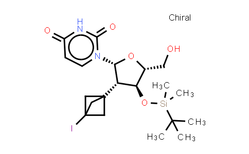 DY851415 | 2242694-24-0 | 1-[(2R,3S,4S,5R)-4-[tert-butyl(dimethyl)silyl]oxy-5-(hydroxymethyl)-3-(3-iodo-1-bicyclo[1.1.1]pentanyl)tetrahydrofuran-2-yl]pyrimidine-2,4-dione