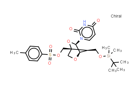 CAS No. 2940869-22-5, [(1R,3R,4R,7S)-7-[[tert-butyl(dimethyl)silyl]oxymethyl]-3-(2,4-dioxopyrimidin-1-yl)-2,5-dioxabicyclo[2.2.1]heptan-1-yl]methyl 4-methylbenzenesulfonate