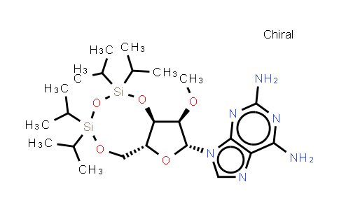 CAS No. 128219-75-0, 9-[(6aR,8R,9R,9aR)-2,2,4,4-tetraisopropyl-9-methoxy-6a,8,9,9a-tetrahydro-6H-furo[3,2-f][1,3,5,2,4]trioxadisilocin-8-yl]purine-2,6-diamine