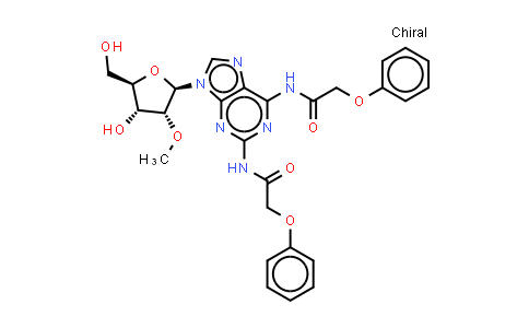 DY851421 | 2920179-26-4 | N-[9-[(2R,3R,4R,5R)-4-hydroxy-5-(hydroxymethyl)-3-methoxy-tetrahydrofuran-2-yl]-2-[(2-phenoxyacetyl)amino]purin-6-yl]-2-phenoxy-acetamide