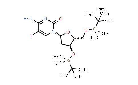 DY851429 | 478843-96-8 | 4-amino-1-[(2R,4S,5R)-4-[tert-butyl(dimethyl)silyl]oxy-5-[[tert-butyl(dimethyl)silyl]oxymethyl]tetrahydrofuran-2-yl]-5-iodo-pyrimidin-2-one