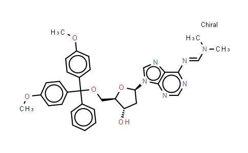 CAS No. 2940857-79-2, N'-[9-[(2R,4S,5R)-5-[[bis(4-methoxyphenyl)-phenyl-methoxy]methyl]-4-hydroxy-tetrahydrofuran-2-yl]purin-6-yl]-N,N-dimethyl-formamidine