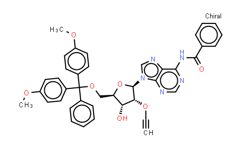 CAS No. 2940857-71-4, N-[9-[(2R,3R,4R,5R)-5-[[bis(4-methoxyphenyl)-phenyl-methoxy]methyl]-3-ethynoxy-4-hydroxy-tetrahydrofuran-2-yl]purin-6-yl]benzamide