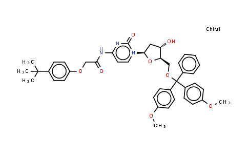 MC851461 | 149989-44-6 | N-[1-[(2R,4S,5R)-5-[[bis(4-methoxyphenyl)-phenyl-methoxy]methyl]-4-hydroxy-tetrahydrofuran-2-yl]-2-oxo-pyrimidin-4-yl]-2-(4-tert-butylphenoxy)acetamide