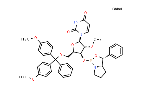DY851477 | 2361039-87-2 | 1-[(2R,3R,4R,5R)-4-[[(1R,3R,3aS)-3-phenyl-3a,4,5,6-tetrahydro-3H-pyrrolo[1,2-c][1,3,2]oxazaphosphol-1-yl]oxy]-5-[[bis(4-methoxyphenyl)-phenyl-methoxy]methyl]-3-methoxy-tetrahydrofuran-2-yl]pyrimidine-2,4-dione