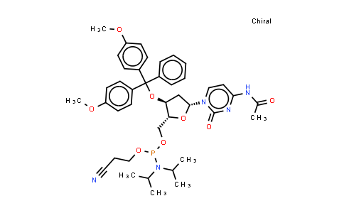 DY851481 | 1632243-18-5 | N-[1-[(2R,4S,5R)-4-[bis(4-methoxyphenyl)-phenyl-methoxy]-5-[[2-cyanoethoxy-(diisopropylamino)phosphanyl]oxymethyl]tetrahydrofuran-2-yl]-2-oxo-pyrimidin-4-yl]acetamide