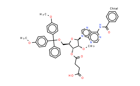DY851486 | 2940857-85-0 | 4-[(2R,3R,4R,5R)-5-(6-benzamidopurin-9-yl)-2-[[bis(4-methoxyphenyl)-phenyl-methoxy]methyl]-4-methoxy-tetrahydrofuran-3-yl]oxy-4-oxo-butanoic acid