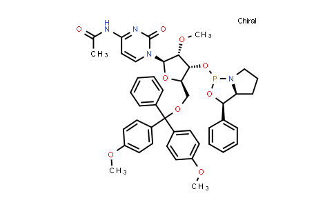 DY851492 | 2361039-70-3 | N-[1-[(2R,3R,4R,5R)-4-[[(1R,3R,3aS)-3-phenyl-3a,4,5,6-tetrahydro-3H-pyrrolo[1,2-c][1,3,2]oxazaphosphol-1-yl]oxy]-5-[[bis(4-methoxyphenyl)-phenyl-methoxy]methyl]-3-methoxy-tetrahydrofuran-2-yl]-2-oxo-pyrimidin-4-yl]acetamide