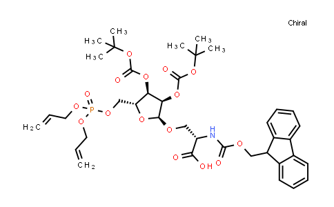 DY851495 | 2760364-52-9 | (2S)-3-[(2S,3R,4R,5R)-3,4-bis(tert-butoxycarbonyloxy)-5-(diallyloxyphosphoryloxymethyl)tetrahydrofuran-2-yl]oxy-2-(9H-fluoren-9-ylmethoxycarbonylamino)propanoic acid