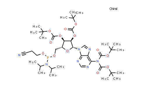 CAS No. 2760364-53-0, [(2R,3R,4R,5R)-2-[6-[bis(tert-butoxycarbonyl)amino]purin-9-yl]-4-tert-butoxycarbonyloxy-5-[[2-cyanoethoxy-(diisopropylamino)phosphanyl]oxymethyl]tetrahydrofuran-3-yl] tert-butyl carbonate