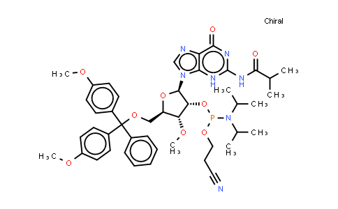 179479-04-0 | N-[9-[(2R,3R,4R,5R)-5-[[bis(4-methoxyphenyl)-phenyl-methoxy]methyl]-3-[2-cyanoethoxy-(diisopropylamino)phosphanyl]oxy-4-methoxy-tetrahydrofuran-2-yl]-6-oxo-3H-purin-2-yl]-2-methyl-propanamide