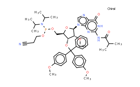 DY851513 | 2721427-31-0 | N-[9-[(2R,3R,4R,5R)-4-[bis(4-methoxyphenyl)-phenyl-methoxy]-5-[[2-cyanoethoxy-(diisopropylamino)phosphanyl]oxymethyl]-3-methoxy-tetrahydrofuran-2-yl]-6-oxo-1H-purin-2-yl]-2-methyl-propanamide
