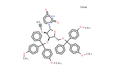 CAS No. 2940857-77-0, 1-[(2R,3R,4R,5R)-4-[bis(4-methoxyphenyl)-phenyl-methoxy]-5-[[bis(4-methoxyphenyl)-phenyl-methoxy]methyl]-3-ethynoxy-tetrahydrofuran-2-yl]pyrimidine-2,4-dione