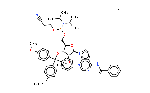 MC851519 | 1309448-27-8 | N-[9-[(2R,3R,4R,5R)-4-[bis(4-methoxyphenyl)-phenyl-methoxy]-5-[[2-cyanoethoxy-(diisopropylamino)phosphanyl]oxymethyl]-3-methoxy-tetrahydrofuran-2-yl]purin-6-yl]benzamide