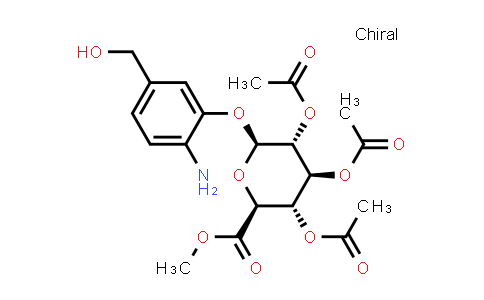 2460460-86-8 | methyl (2S,3S,4S,5R,6S)-3,4,5-triacetoxy-6-[2-amino-5-(hydroxymethyl)phenoxy]tetrahydropyran-2-carboxylate