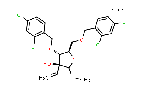 636581-83-4 | (3S,4R,5R)-4-[(2,4-dichlorophenyl)methoxy]-5-[(2,4-dichlorophenyl)methoxymethyl]-2-methoxy-3-vinyl-tetrahydrofuran-3-ol