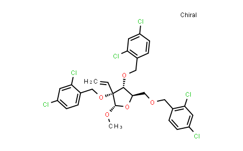 DY851551 | 2183488-32-4 | (2S,3R,4R,5R)-3,4-bis[(2,4-dichlorophenyl)methoxy]-5-[(2,4-dichlorophenyl)methoxymethyl]-2-methoxy-3-vinyl-tetrahydrofuran