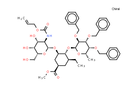 2609644-29-1 | methyl (1R,3R,4R,5S)-3-[(2R,3R,4R,5R,6R)-3-(allyloxycarbonylamino)-4,5-dihydroxy-6-(hydroxymethyl)tetrahydropyran-2-yl]oxy-5-ethyl-4-[(2S,3S,4R,5R,6S)-3,4,5-tribenzyloxy-6-methyl-tetrahydropyran-2-yl]oxy-cyclohexanecarboxylate