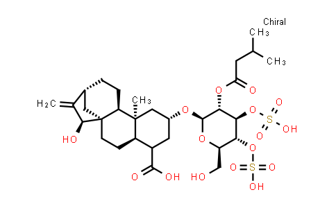 772298-35-8 | (1S,4R,7R,9S,10S,13R,15S)-15-hydroxy-7-[(2R,3R,4R,5R,6R)-6-(hydroxymethyl)-3-(3-methylbutanoyloxy)-4,5-disulfooxy-tetrahydropyran-2-yl]oxy-9-methyl-14-methylene-tetracyclo[11.2.1.0¹¹º.0⁴⁹]hexadecane-5-carboxylic acid