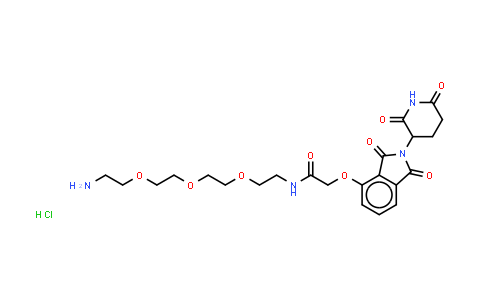 2245697-84-9 | N-[2-[2-[2-(2-aminoethoxy)ethoxy]ethoxy]ethyl]-2-[2-(2,6-dioxo-3-piperidyl)-1,3-dioxo-isoindolin-4-yl]oxy-acetamide;hydrochloride