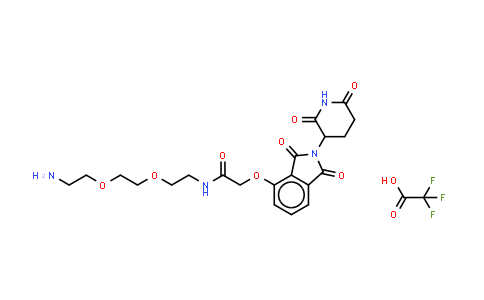 1957235-75-4 | N-[2-[2-(2-aminoethoxy)ethoxy]ethyl]-2-[2-(2,6-dioxo-3-piperidyl)-1,3-dioxo-isoindolin-4-yl]oxy-acetamide;2,2,2-trifluoroacetic acid