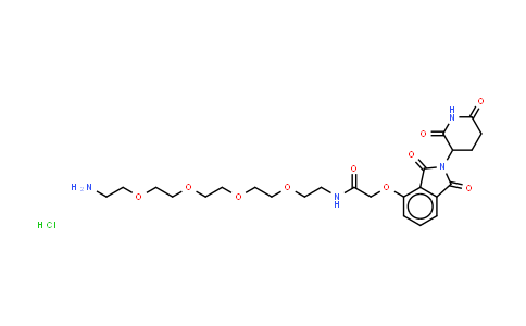 2245697-85-0 | N-[2-[2-[2-[2-(2-aminoethoxy)ethoxy]ethoxy]ethoxy]ethyl]-2-[2-(2,6-dioxo-3-piperidyl)-1,3-dioxo-isoindolin-4-yl]oxy-acetamide;hydrochloride