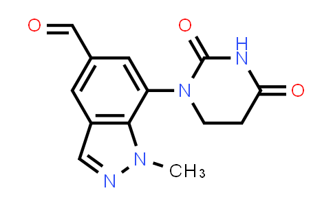 2925072-66-6 | 7-(2,4-dioxo-1,3-diazinan-1-yl)-1-methyl-1H-indazole-5-carbaldehyde