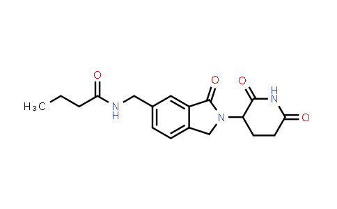 MC852825 | 2761406-53-3 | N-[[2-(2,6-dioxo-3-piperidyl)-3-oxo-isoindolin-5-yl]methyl]butanamide