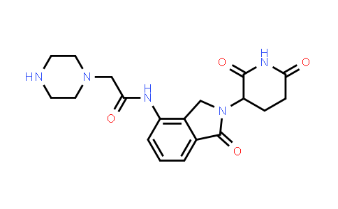 MC853393 | 2940940-24-7 | N-[2-(2,6-dioxo-3-piperidyl)-1-oxo-isoindolin-4-yl]-2-piperazin-1-yl-acetamide