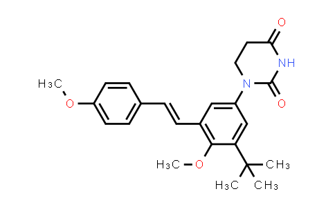 MC853676 | 1132935-99-9 | 1-[3-tert-butyl-4-methoxy-5-[(E)-2-(4-methoxyphenyl)vinyl]phenyl]hexahydropyrimidine-2,4-dione