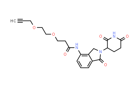DY853696 | 2940935-06-6 | N-[2-(2,6-dioxo-3-piperidyl)-1-oxo-isoindolin-4-yl]-3-(2-prop-2-ynoxyethoxy)propanamide
