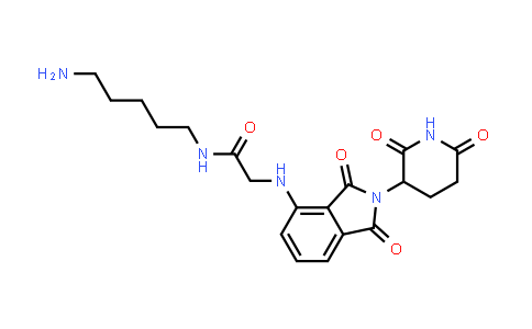MC853719 | 2763827-12-7 | N-(5-aminopentyl)-2-[[2-(2,6-dioxo-3-piperidyl)-1,3-dioxo-isoindolin-4-yl]amino]acetamide