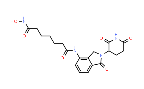 MC853733 | 2758388-35-9 | N-[2-(2,6-dioxo-3-piperidyl)-1-oxo-isoindolin-4-yl]-7-(hydroxyamino)-7-oxo-heptanamide