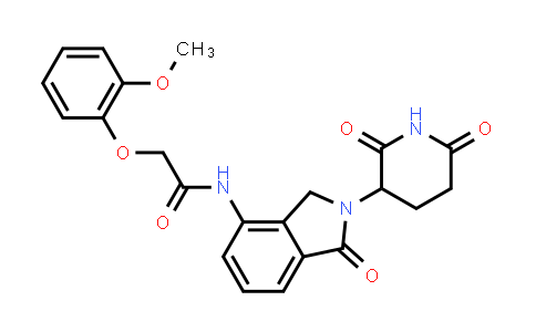 MC853813 | 2321703-83-5 | N-[2-(2,6-dioxo-3-piperidyl)-1-oxo-isoindolin-4-yl]-2-(2-methoxyphenoxy)acetamide