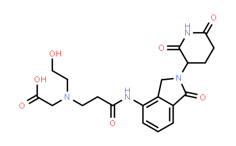 MC853910 | 2455489-09-3 | 2-[[3-[[2-(2,6-dioxo-3-piperidyl)-1-oxo-isoindolin-4-yl]amino]-3-oxo-propyl]-(2-hydroxyethyl)amino]acetic acid
