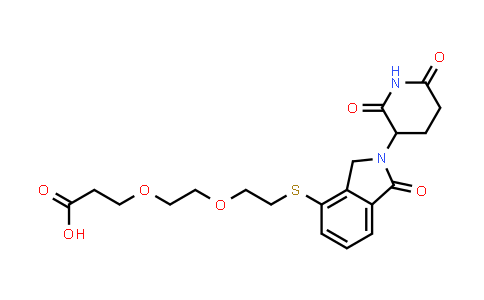 DY853955 | 2378587-94-9 | 3-[2-[2-[2-(2,6-dioxo-3-piperidyl)-1-oxo-isoindolin-4-yl]sulfanylethoxy]ethoxy]propanoic acid