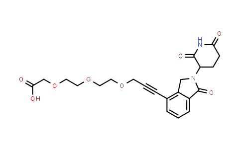 MC854023 | 2411872-40-5 | 2-[2-[2-[3-[2-(2,6-dioxo-3-piperidyl)-1-oxo-isoindolin-4-yl]prop-2-ynoxy]ethoxy]ethoxy]acetic acid