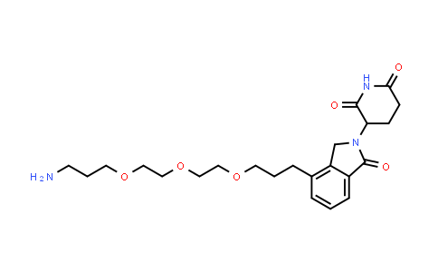 MC854064 | 2138439-49-1 | 3-[4-[3-[2-[2-(3-aminopropoxy)ethoxy]ethoxy]propyl]-1-oxo-isoindolin-2-yl]piperidine-2,6-dione