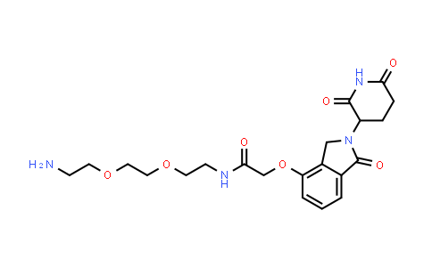 MC854072 | 2703764-96-7 | N-[2-[2-(2-aminoethoxy)ethoxy]ethyl]-2-[2-(2,6-dioxo-3-piperidyl)-1-oxo-isoindolin-4-yl]oxy-acetamide