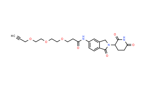 MC854133 | 2940939-82-0 | N-[2-(2,6-dioxo-3-piperidyl)-1-oxo-isoindolin-5-yl]-3-[2-(2-prop-2-ynoxyethoxy)ethoxy]propanamide