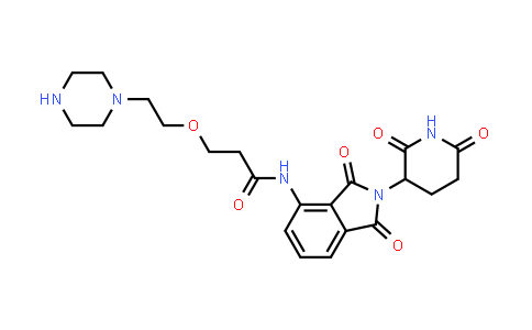 2703763-79-3 | N-[2-(2,6-dioxo-3-piperidyl)-1,3-dioxo-isoindolin-4-yl]-3-(2-piperazin-1-ylethoxy)propanamide